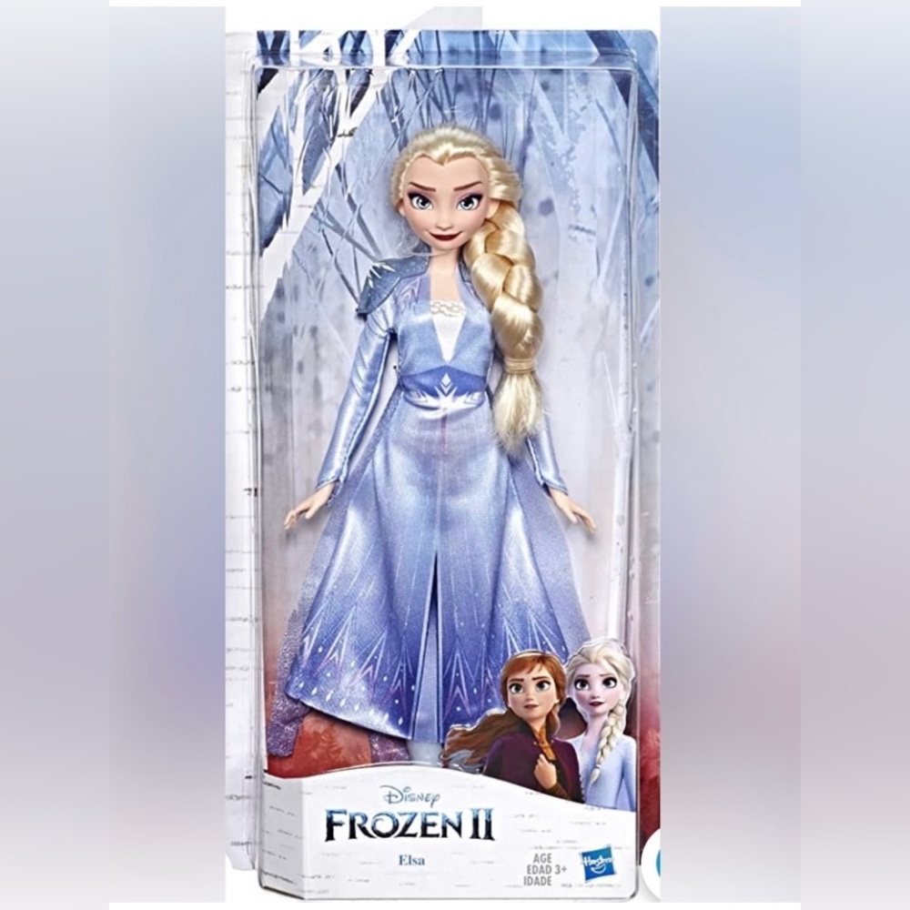Disney Frozen Elsa Fashion Doll With Long Blonde Hair and Blue Outfit, 12"